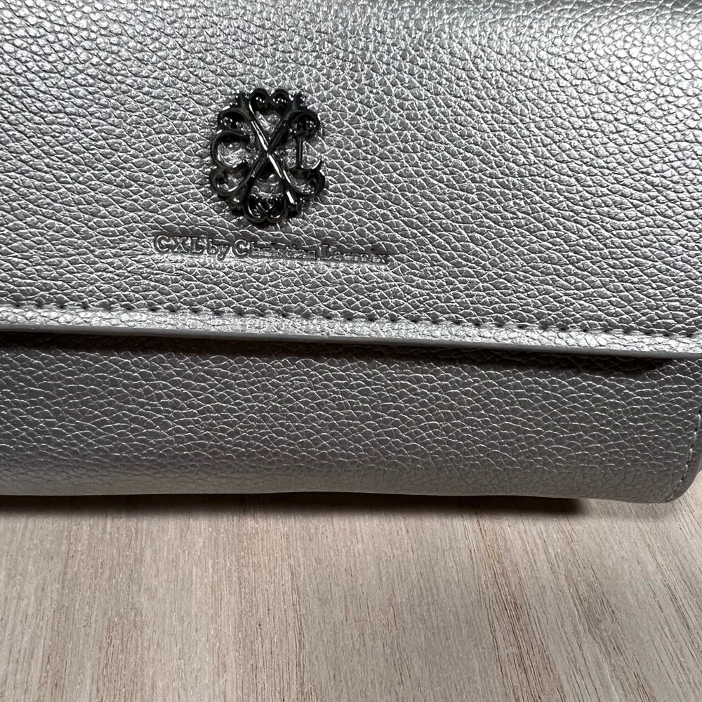 Christian Lacroix Blake Pebble Flap Zipper Wallet Wristlet